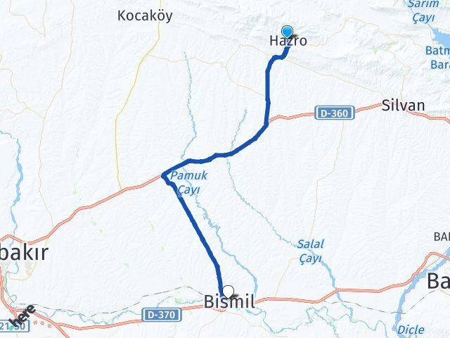Diyarbakır Hazro Bismil Arası Kaç Km - Yol Haritası