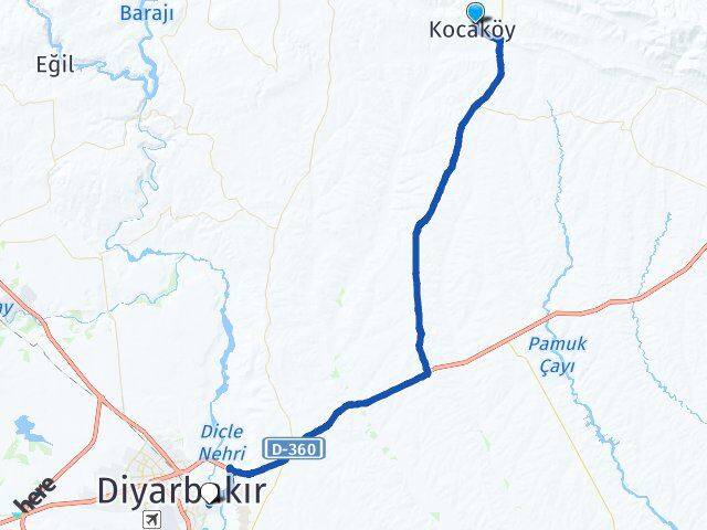 Diyarbakır Kocaköy Sur Arası Kaç Km - Yol Haritası