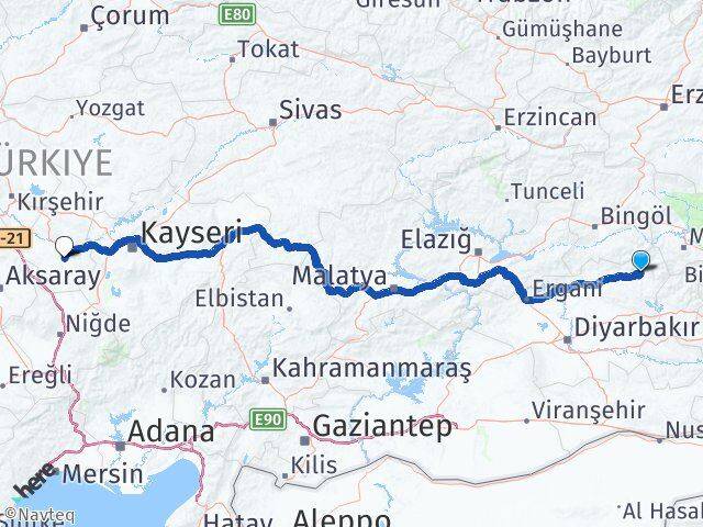 Diyarbakır Kulp Nevşehir Arası Kaç Km - Yol Haritası
