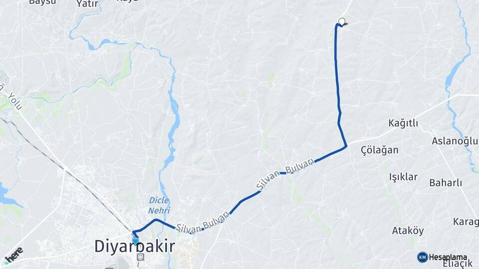 Diyarbakır Mermer Sur Arası Kaç Km - Yol Haritası