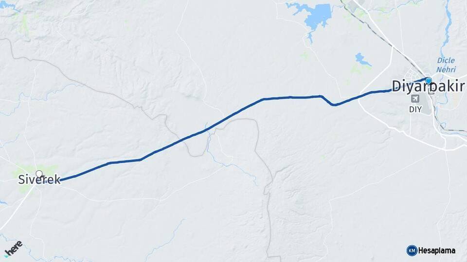 Diyarbakır Siverek Şanlıurfa Arası Kaç Km - Yol Haritası