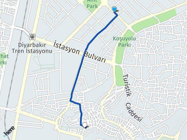 Diyarbakır Yenişehir Şehitlik Yenişehir Arası Kaç Km - Yol Haritası