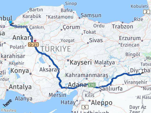 Düzce Cumayeri Batman Arası Kaç Km - Yol Haritası