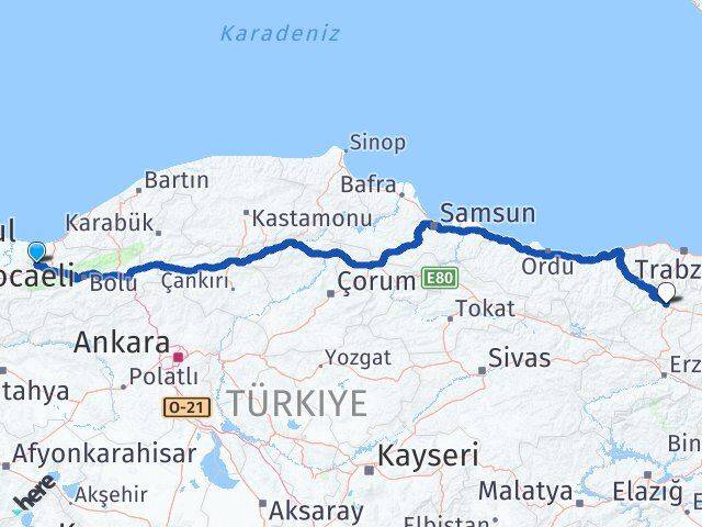 Düzce Cumayeri Gümüşhane Arası Kaç Km - Yol Haritası