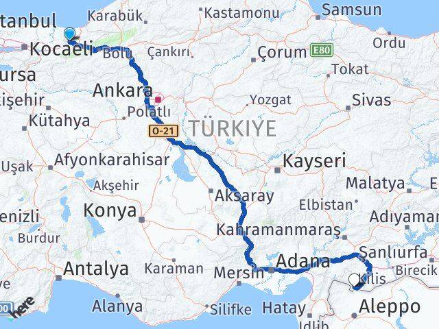 Düzce Cumayeri Kilis Arası Kaç Km - Yol Haritası