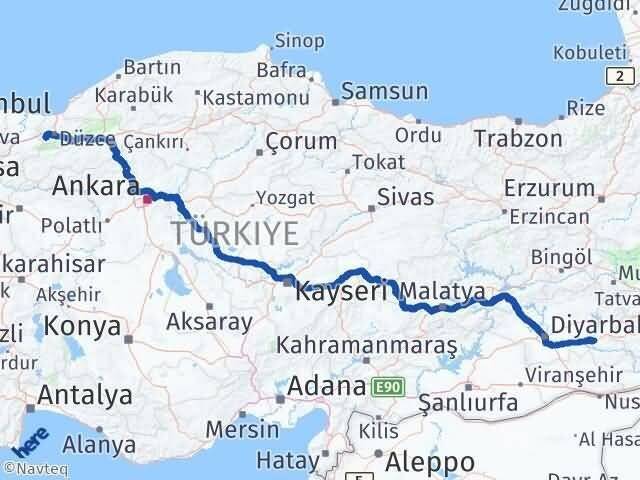 Düzce Gölyaka Batman Arası Kaç Km - Yol Haritası