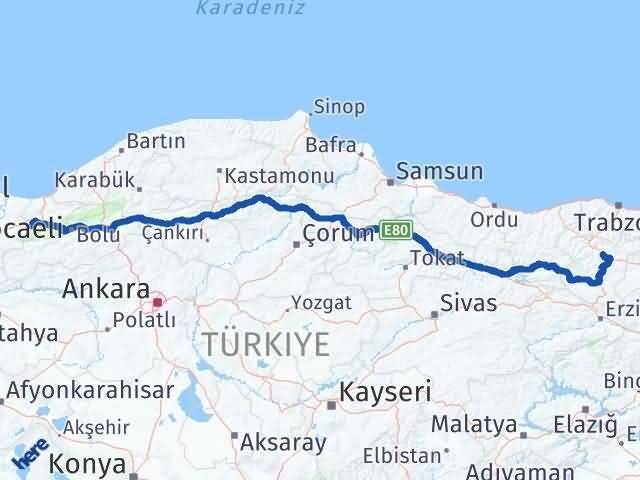 Düzce Gölyaka Gümüşhane Arası Kaç Km - Yol Haritası
