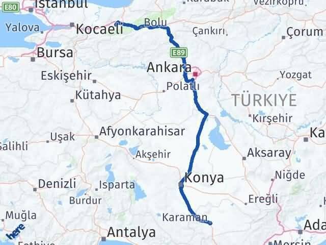 Düzce Gölyaka Karaman Arası Kaç Km - Yol Haritası
