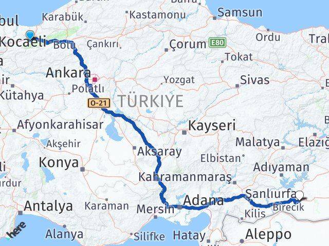 Düzce Gölyaka Şanlıurfa Arası Kaç Km - Yol Haritası