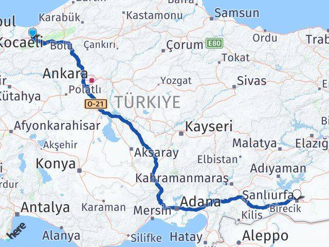 Düzce Karaköprü Şanlıurfa Arası Kaç Km - Yol Haritası