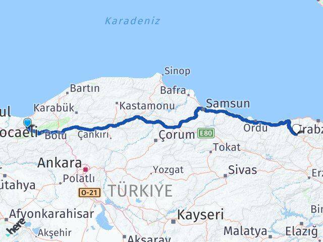 Düzce Kürtün Gümüşhane Arası Kaç Km - Yol Haritası