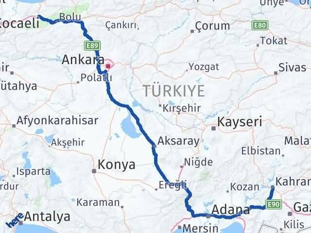 Düzce Onikişubat Kahramanmaraş Arası Kaç Km - Yol Haritası