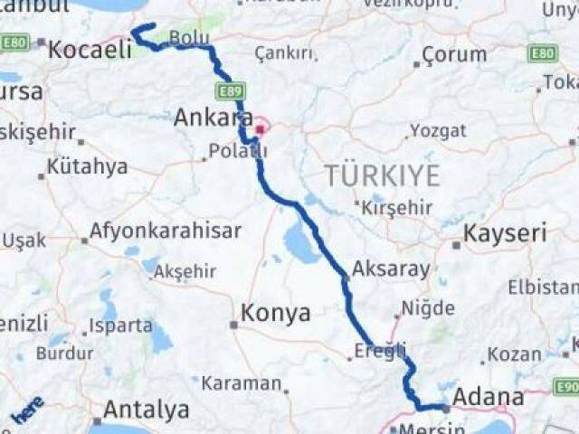 Düzce Yığılca Adana Arası Kaç Km - Yol Haritası