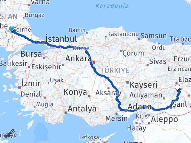 Edirne Çüngüş Diyarbakır Arası Kaç Saat? Yol Haritası, Yakıt, Rota ve Mesafe Hesaplama Edirne Çüngüş Diyarbakır Arası Kaç Km? Kaç Saat? Yol Haritası