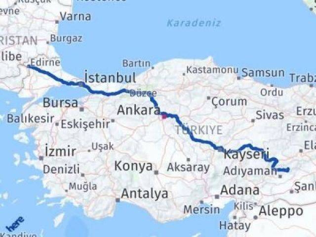 Edirne Sincik Adıyaman Arası Kaç Km - Yol Haritası