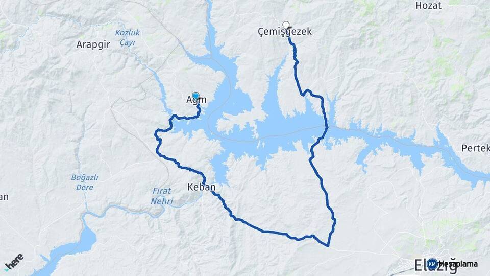 Elazığ Ağın Çemişgezek Tunceli Arası Kaç Km - Yol Haritası