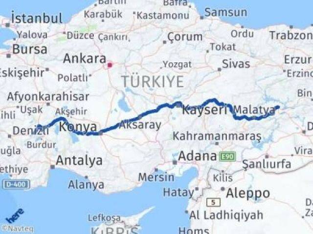 Elazığ Başmakçı Afyonkarahisar Arası Kaç Km - Yol Haritası