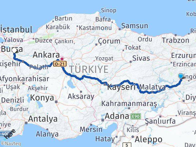 Elazığ Karakoçan Bilecik Arası Kaç Km - Yol Haritası