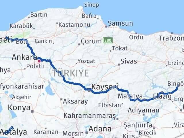 Elazığ Karakoçan Düzce Arası Kaç Km - Yol Haritası