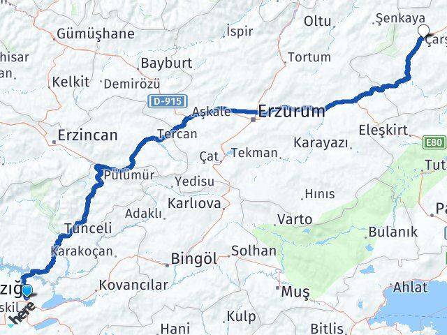 Elazığ Selim Kars Arası Kaç Saat? Yol Haritası, Yakıt, Rota ve Mesafe Hesaplama Elazığ Selim Kars Arası Kaç Km? Kaç Saat? Yol Haritası
