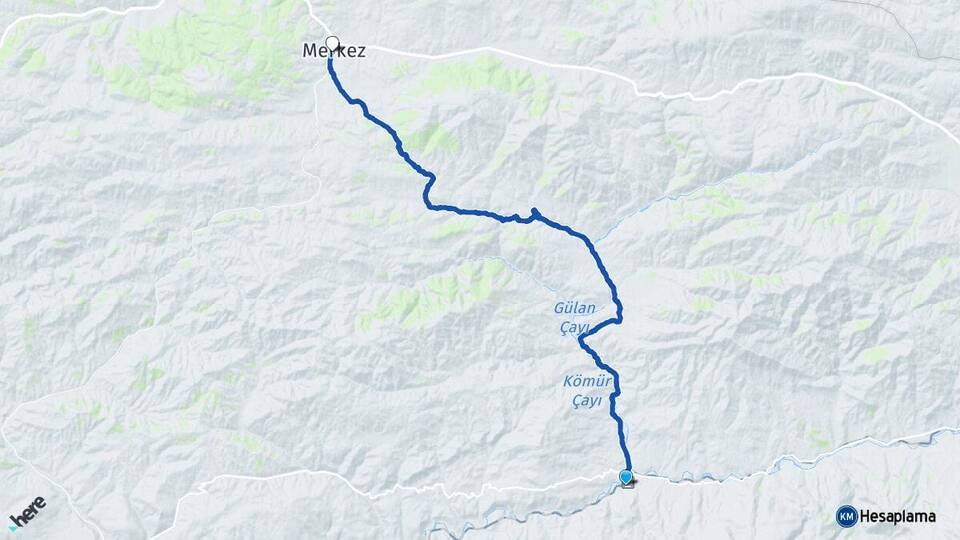 Erzincan Kemah Refahiye Arası Kaç Km - Yol Haritası