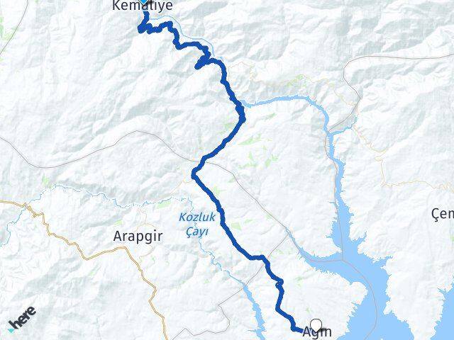Erzincan Kemaliye Ağın Elazığ Arası Kaç Km - Yol Haritası