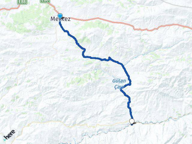 Erzincan Refahiye Kemah Arası Kaç Km - Yol Haritası