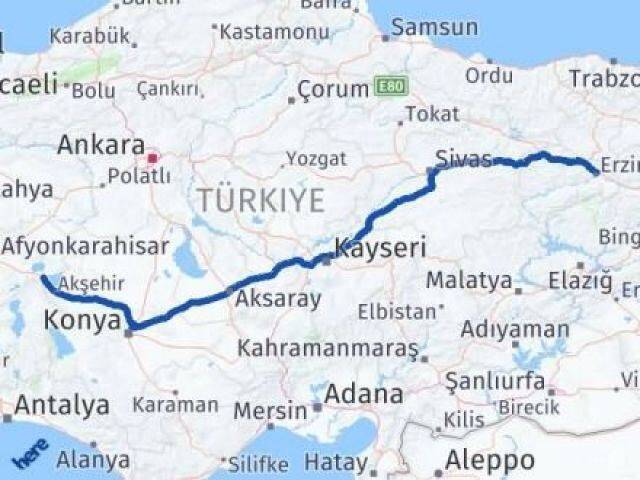 Erzincan Sultandağı Afyonkarahisar Arası Kaç Km - Yol Haritası