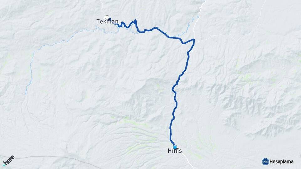 Erzurum Hınıs Tekman Arası Kaç Km - Yol Haritası