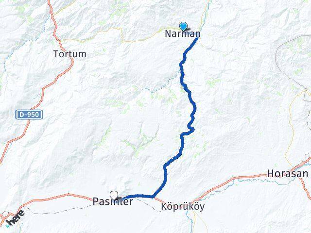 Erzurum Narman Pasinler Arası Kaç Km - Yol Haritası