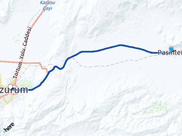 Erzurum Pasinler Palandöken Arası Kaç Km - Yol Haritası