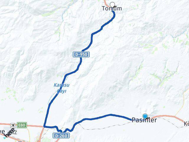 Erzurum Pasinler Tortum Arası Kaç Km - Yol Haritası
