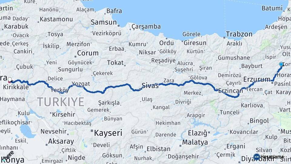 Erzurum Tortum Ankara Arası Kaç Km? Arası Kaç Saat? Nerede Yol Haritası Yakıt, Rota ve Mesafe Hesaplama Erzurum Tortum Ankara Arası Kaç Km? Arası Kaç Km Saat? Nerede Yol Haritası Yakıt, Rota ve Mesafe Hesaplama