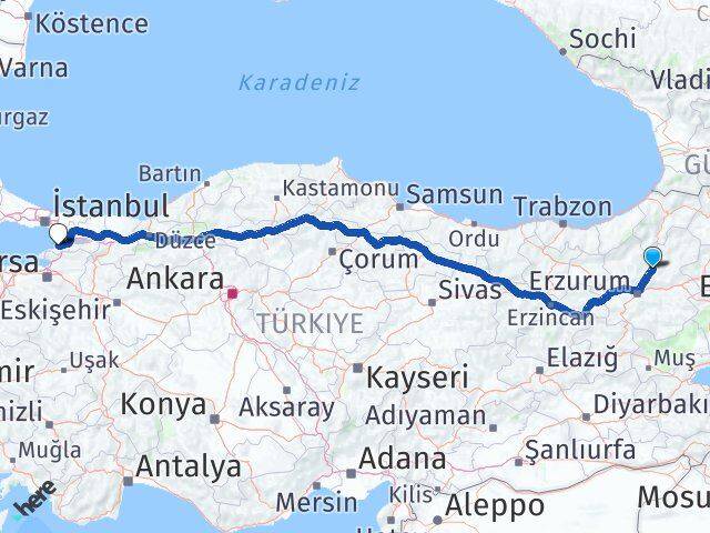 Erzurum Tortum Yalova Arası Kaç Km - Yol Haritası