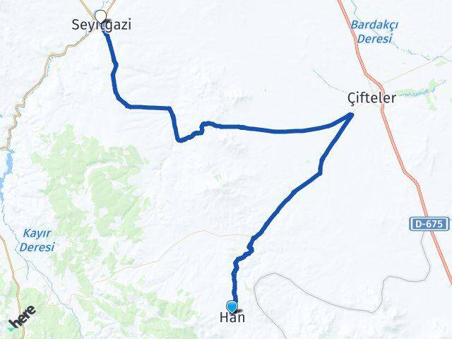 Eskişehir Han Seyitgazi Arası Kaç Km - Yol Haritası