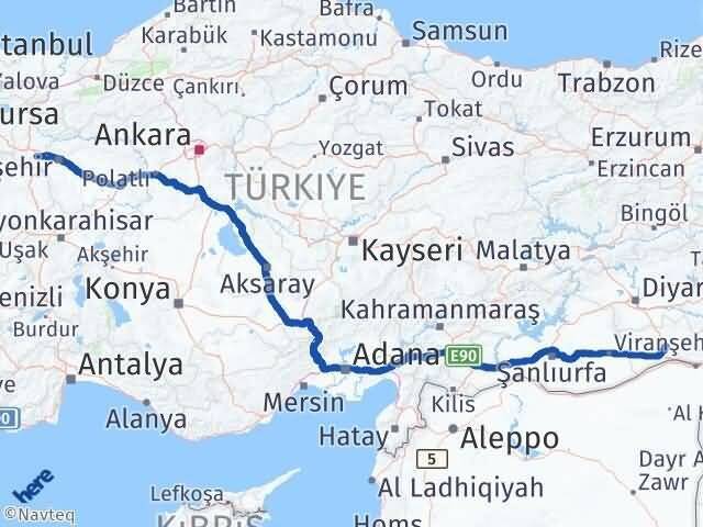 Eskişehir İnönü Mardin Arası Kaç Km - Yol Haritası