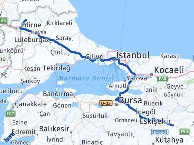 Eskişehir Lalapaşa Edirne Arası Kaç Saat? Yol Haritası, Yakıt, Rota ve Mesafe Hesaplama Eskişehir Lalapaşa Edirne Arası Kaç Km? Kaç Saat? Yol Haritası