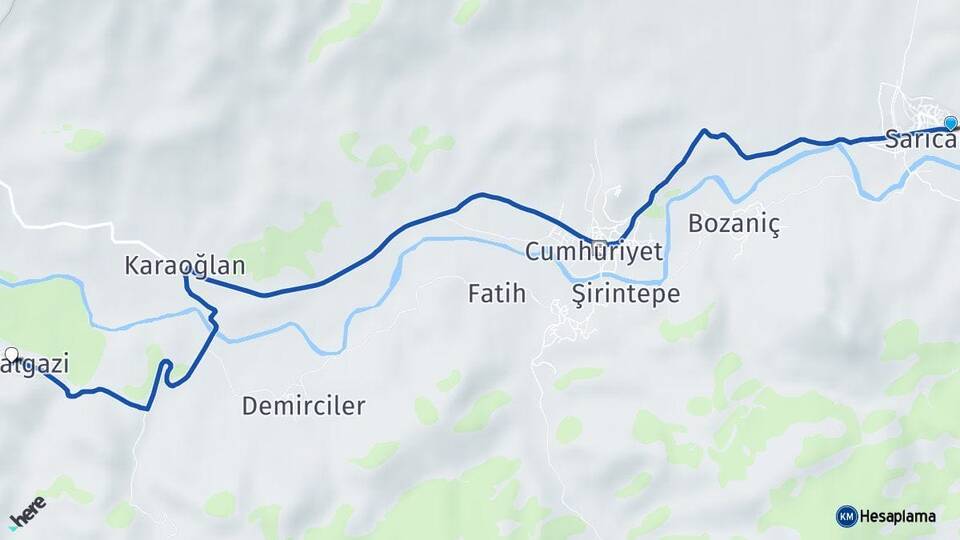 Eskişehir Sarıcakaya Mihalgazi Arası Kaç Km - Yol Haritası