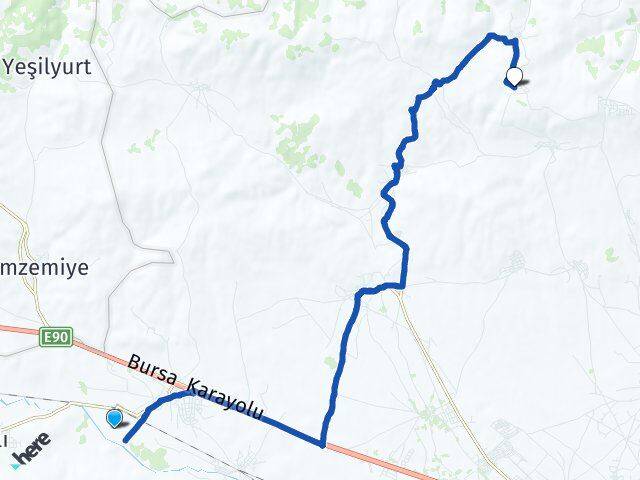 Eskişehir Tepebaşı Buldukpınar Tepebaşı Arası Kaç Km - Yol Haritası