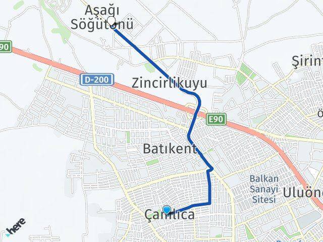 Eskişehir Tepebaşı Çamlıca Tepebaşı Arası Kaç Km - Yol Haritası