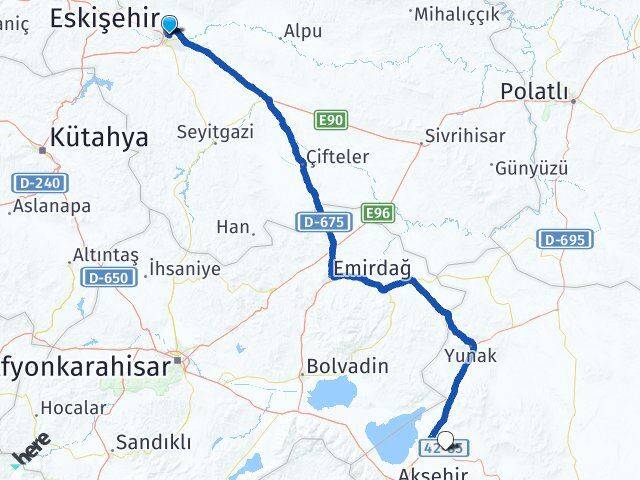 Eskişehir Tuzlukçu Konya Arası Kaç Km - Yol Haritası