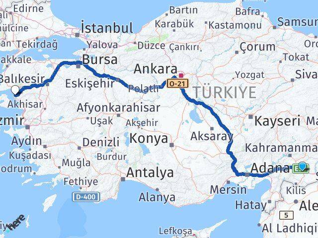 Gaziantep Ayvalık Balıkesir Arası Kaç Km - Yol Haritası