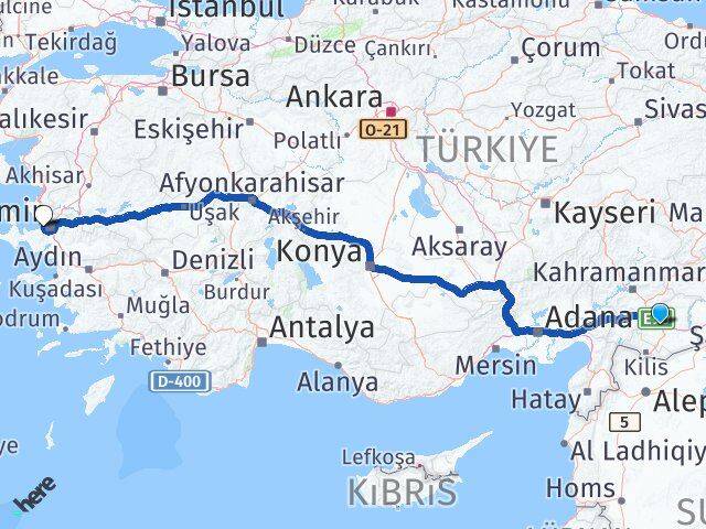 Gaziantep Balçova İzmir Arası Kaç Km - Yol Haritası