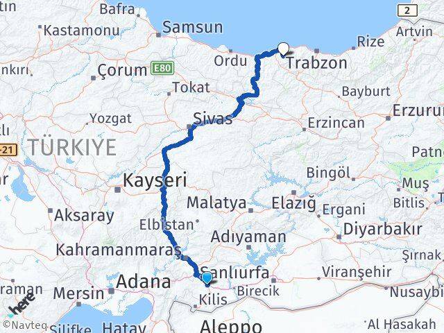 Gaziantep Çanakçı Giresun Arası Kaç Km - Yol Haritası
