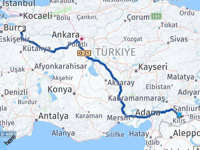 Gaziantep Oğuzeli Bilecik Arası Kaç Km - Yol Haritası