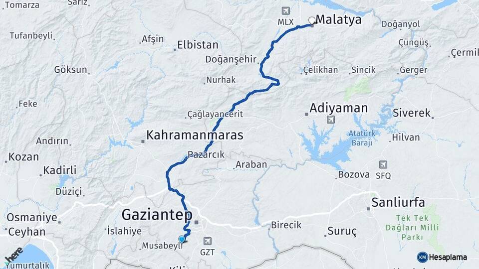 Gaziantep Şahinbey Malatya Arası Kaç Km? Arası Kaç Saat? Nerede Yol Haritası Yakıt, Rota ve Mesafe Hesaplama Gaziantep Şahinbey Malatya Arası Kaç Km? Arası Kaç Km Saat? Nerede Yol Haritası Yakıt, Rota ve Mesafe Hesaplama