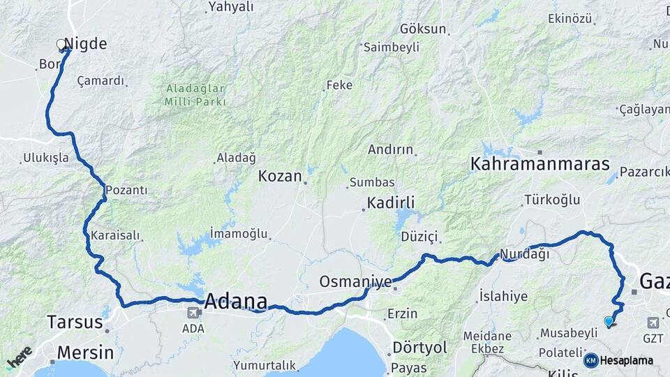Gaziantep Şahinbey Niğde Arası Kaç Km? Arası Kaç Saat? Nerede Yol Haritası Yakıt, Rota ve Mesafe Hesaplama Gaziantep Şahinbey Niğde Arası Kaç Km? Arası Kaç Km Saat? Nerede Yol Haritası Yakıt, Rota ve Mesafe Hesaplama