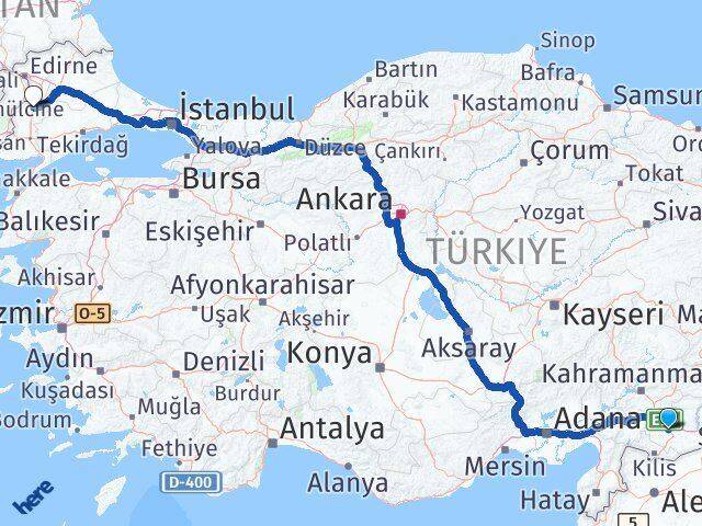 Gaziantep Şahinbey Uzunköprü Edirne Arası Kaç Km - Yol Haritası