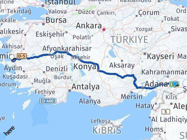 Gaziantep Şehitkamil Balçova İzmir Arası Kaç Km - Yol Haritası