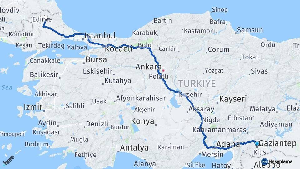 Gaziantep Şehitkamil Kırklareli Arası Kaç Km? Arası Kaç Saat? Nerede Yol Haritası Yakıt, Rota ve Mesafe Hesaplama Gaziantep Şehitkamil Kırklareli Arası Kaç Km? Arası Kaç Km Saat? Nerede Yol Haritası Yakıt, Rota ve Mesafe Hesaplama